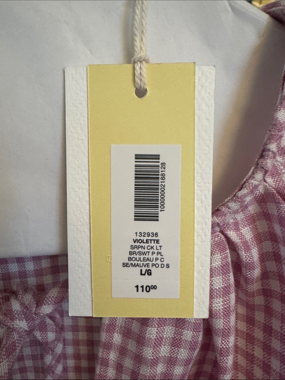 Aritzia Ladies Pink Gingham Tie-Front Peplum Blouse - Picture 2 of 2